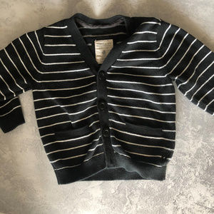 LITTLE 77 Boys Striped Cardigan 12-18 mths